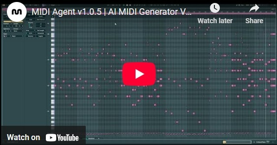 MIDI Agent v1.0.5 | AI MIDI Generator VST Plugin Demo