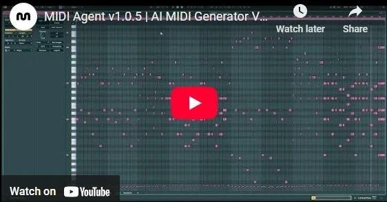 MIDI Agent v1.0.5 | AI MIDI Generator VST Plugin Demo